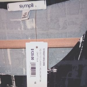 Blue, Black and White Sympli Top